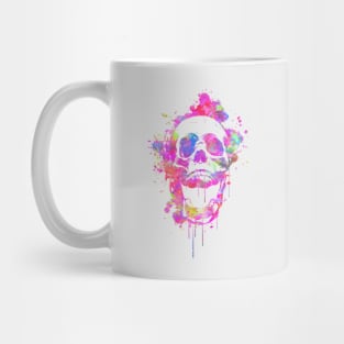 Cool & Trendy Pink Watercolor Skull Mug